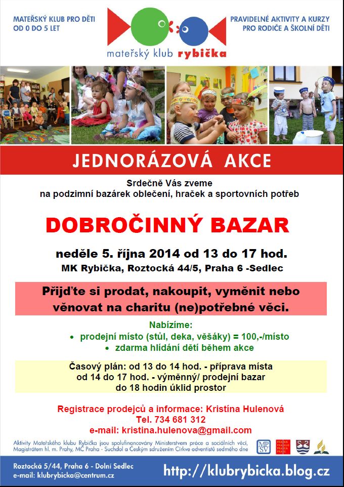 Charitativní bazar MK Rybička