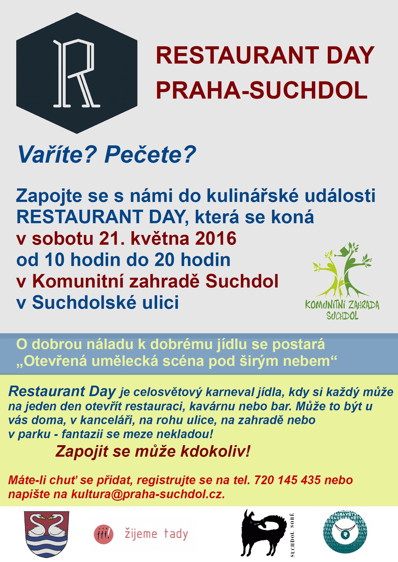 Restaurant Day 21.5.2016 Komunitní zahrada Suchdol